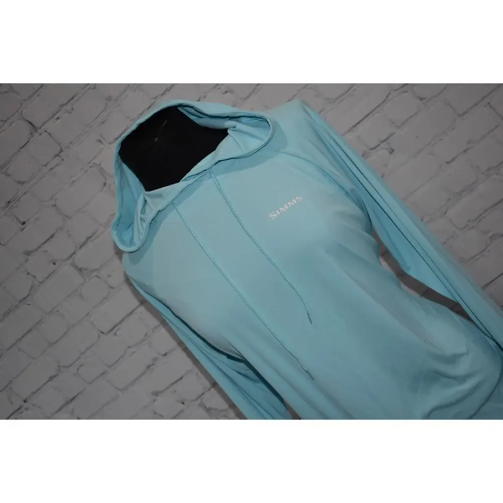 Simms Performance Fishing Hoodie Sun Shirt Womens Size Large SolarFlex UPF 50 - Picture 4 of 6